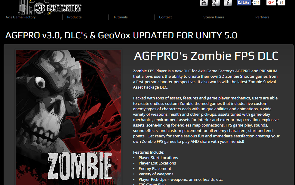 An Zombie FPS pack from Axis Game Factory