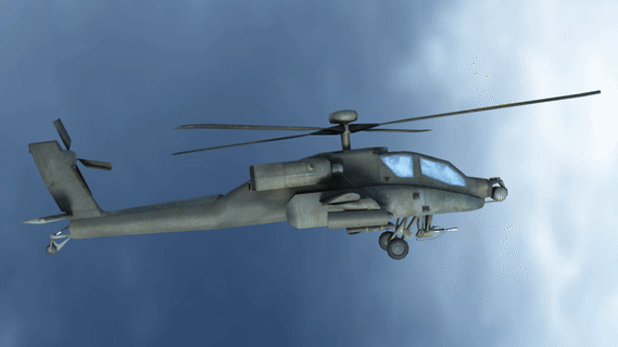 Apache-AH-64 with backflip and sideflip by OpenXcell Studio